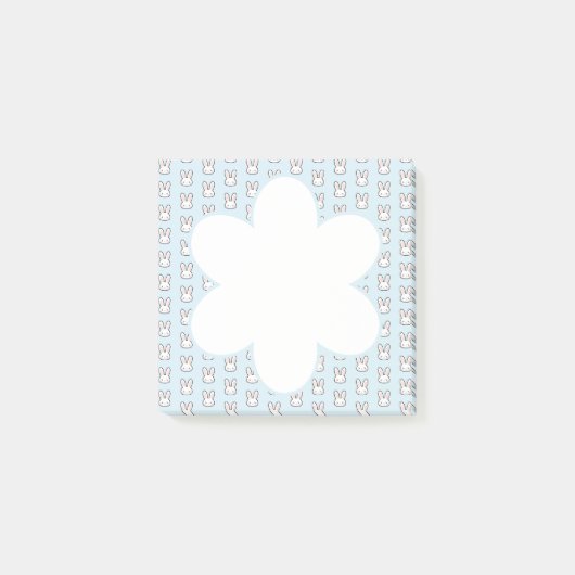 Cute Bunny Gezicht Konijn Patroon Post-it® Notes (Voorkant)
