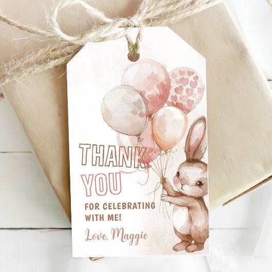 Cute Bunny Girl Birthday Party Cadeaulabel