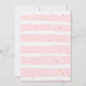 Cute Bunny Girl Birthday Party Invitation Kaart (Achterkant)