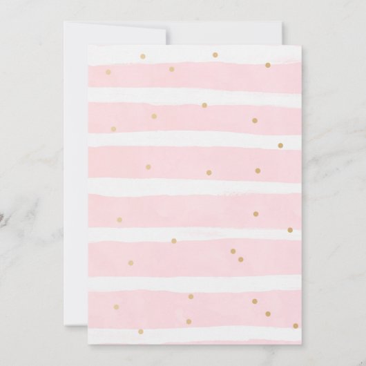 Cute Bunny Girl Birthday Party Invitation Kaart (Achterkant)