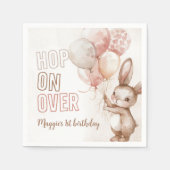 Cute Bunny Girl Birthday Party Servet (Voorkant)