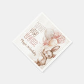 Cute Bunny Girl Birthday Party Servet (Hoek)