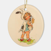 Cute  Bunny Girl Keramisch Ornament (Links)