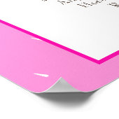 Cute Bunny Girl Pink Baby shower-uitnodiging Poster (Hoek)