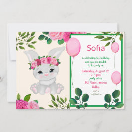 Cute bunny girl redt de datum save the date