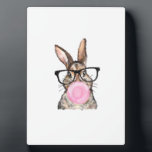 Cute Bunny Glasses Bubblegum Easter Day Girls Kids Fotoplaat<br><div class="desc">Cute Bunny Glasses Bubblegum Easter Day Girls Kids Boys T-Shirt</div>