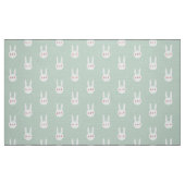 Cute Bunny Green White Rabbit Stof (Fat Quarter)