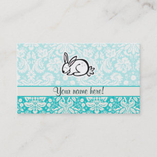Cute Bunny Groenblauw Visitekaartje