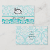 Cute Bunny Groenblauw Visitekaartje (Voorkant / Achterkant)