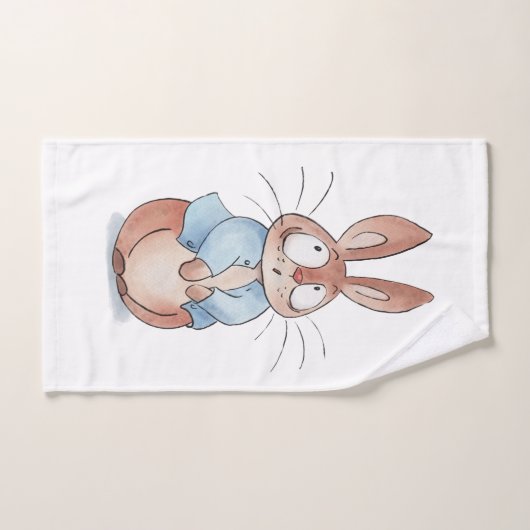 Cute bunny handdoek (Handdoek)