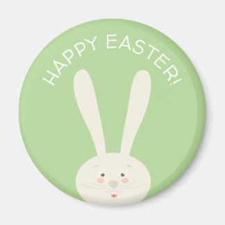 Cute Bunny Happy Easter Eggs Hunt Party Magneet