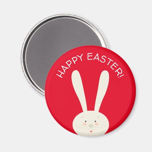 Cute Bunny Happy Easter Eggs Hunt Party Magnet (Voorkant / Achterkant)