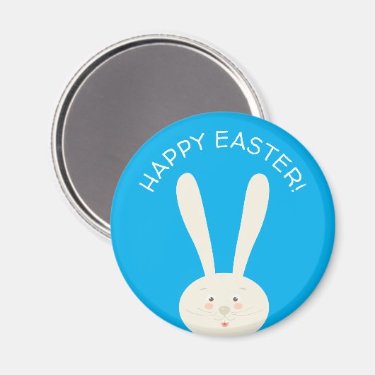 Cute Bunny Happy Easter Eggs Hunt Party Magnet (Voorkant / Achterkant)