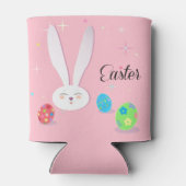 CUTE BUNNY HAPPY EASTER HOLIDAY PARTY Trendy Blikjeskoeler (Achterkant)