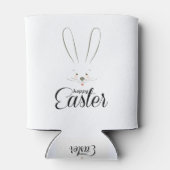 CUTE BUNNY HAPPY EASTER HOLIDAY PARTY Trendy Blikjeskoeler (Achterkant)