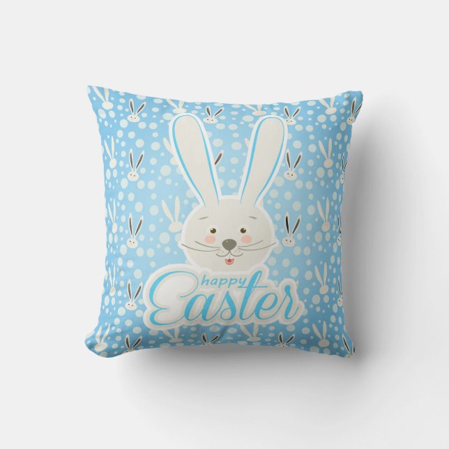 CUTE BUNNY HAPPY EASTER HOLIDAY PARTY Trendy Kussen (Voorkant)