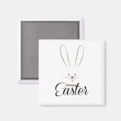 CUTE BUNNY HAPPY EASTER HOLIDAY PARTY Trendy Magneet (Voorkant / Achterkant)