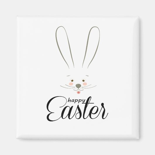 CUTE BUNNY HAPPY EASTER HOLIDAY PARTY Trendy Magneet (Voorkant)