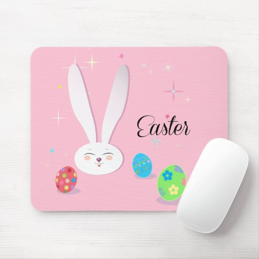 CUTE BUNNY HAPPY EASTER HOLIDAY PARTY Trendy Muismat (Met muis)