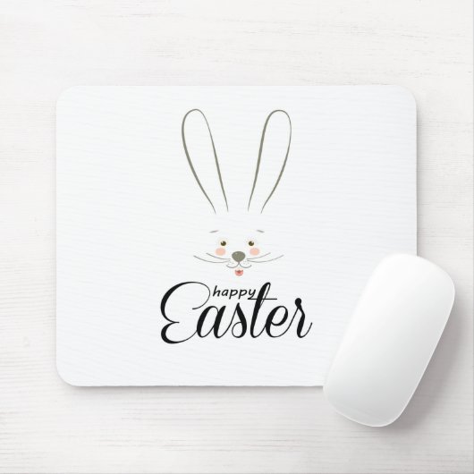 CUTE BUNNY HAPPY EASTER HOLIDAY PARTY Trendy Muismat (Met muis)