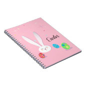 CUTE BUNNY HAPPY EASTER HOLIDAY PARTY Trendy Notitieboek (Rechterzijde)
