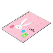 CUTE BUNNY HAPPY EASTER HOLIDAY PARTY Trendy Notitieboek (Linkerzijde)