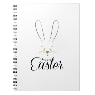 CUTE BUNNY HAPPY EASTER HOLIDAY PARTY Trendy Notitieboek