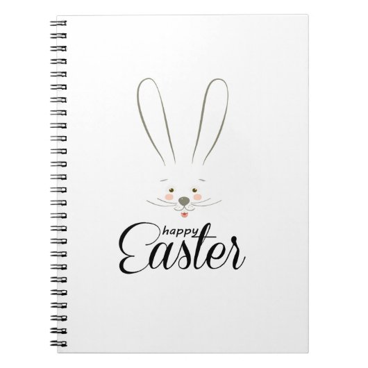 CUTE BUNNY HAPPY EASTER HOLIDAY PARTY Trendy Notitieboek (Voorkant)