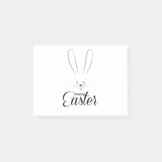 CUTE BUNNY HAPPY EASTER HOLIDAY PARTY Trendy Post-it® Notes (Voorkant)