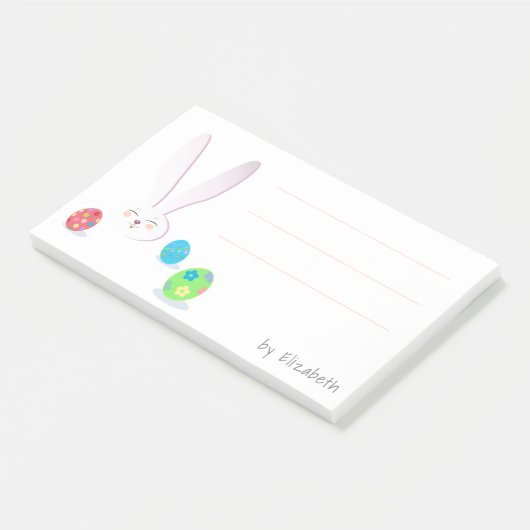 CUTE BUNNY HAPPY EASTER HOLIDAY PARTY Trendy Post-it® Notes (Schuin)
