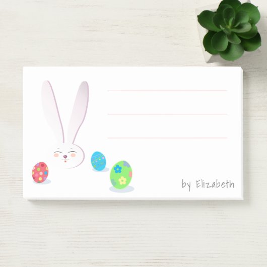 CUTE BUNNY HAPPY EASTER HOLIDAY PARTY Trendy Post-it® Notes (Kantoor)