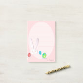 CUTE BUNNY HAPPY EASTER HOLIDAY PARTY Trendy Post-it® Notes (Op bureau)