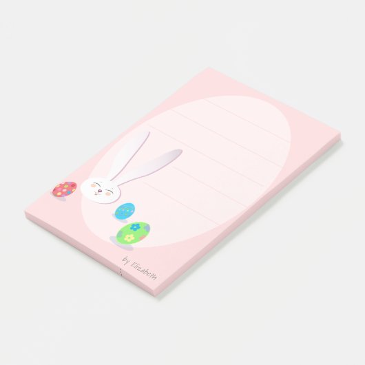 CUTE BUNNY HAPPY EASTER HOLIDAY PARTY Trendy Post-it® Notes (Schuin)