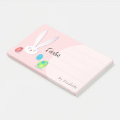 CUTE BUNNY HAPPY EASTER HOLIDAY PARTY Trendy Post-it® Notes (Schuin)