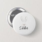 CUTE BUNNY HAPPY EASTER HOLIDAY PARTY Trendy Ronde Button 5,7 Cm (Voorkant /achterkant)