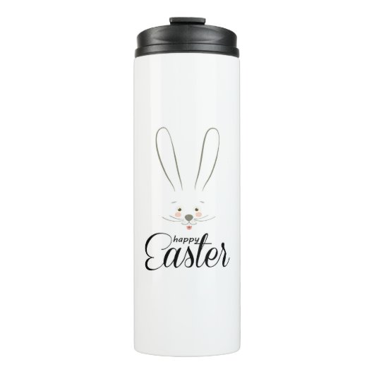 CUTE BUNNY HAPPY EASTER HOLIDAY PARTY Trendy Thermosbeker (Voorkant)