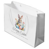 Cute Bunny Happy Pasen Groot Cadeauzakje (Achterkant Gekanteld)