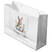 Cute Bunny Happy Pasen Groot Cadeauzakje (Voorkant Gekanteld)