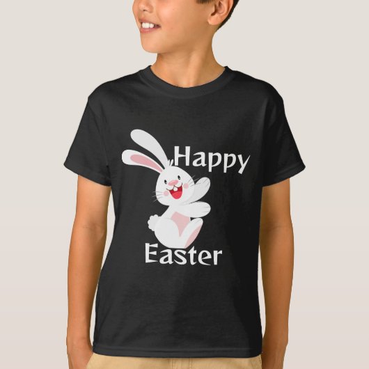 Cute Bunny Happy Pasen T-shirt (Voorkant)