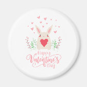Cute Bunny Happy Valentine's Day | Magneet (Voorkant)