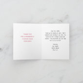 Cute Bunny - Hartelijk dank voor uw kaart voor ler (Binnen)