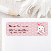 Cute Bunny Heart Etiket (Insitu)