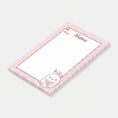 Cute Bunny Heart Post-it® Notes (Schuin)