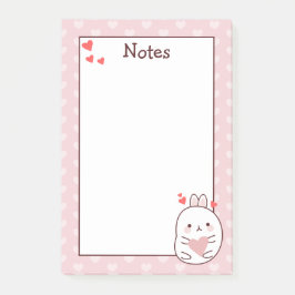 Cute Bunny Heart Post-it® Notes