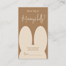 Cute bunny Hoe groot is mama's buik Informatiekaartje