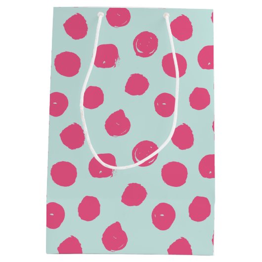 Cute Bunny Holding een ballon Happy Birthday Medium Cadeauzakje (Achterkant)