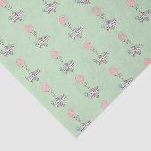 Cute Bunny Holding een ballon Happy Birthday Tissuepapier (Detail)