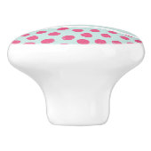 Cute Bunny Holding een ballon Keramische Knop (Zijkant)