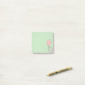 Cute Bunny Holding een ballon Post-it® Notes (Op bureau)