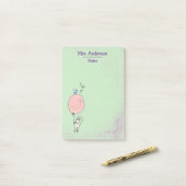 Cute Bunny Holding een ballon Post-it® Notes (Op bureau)